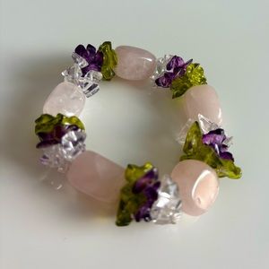 pink purple green bracelet